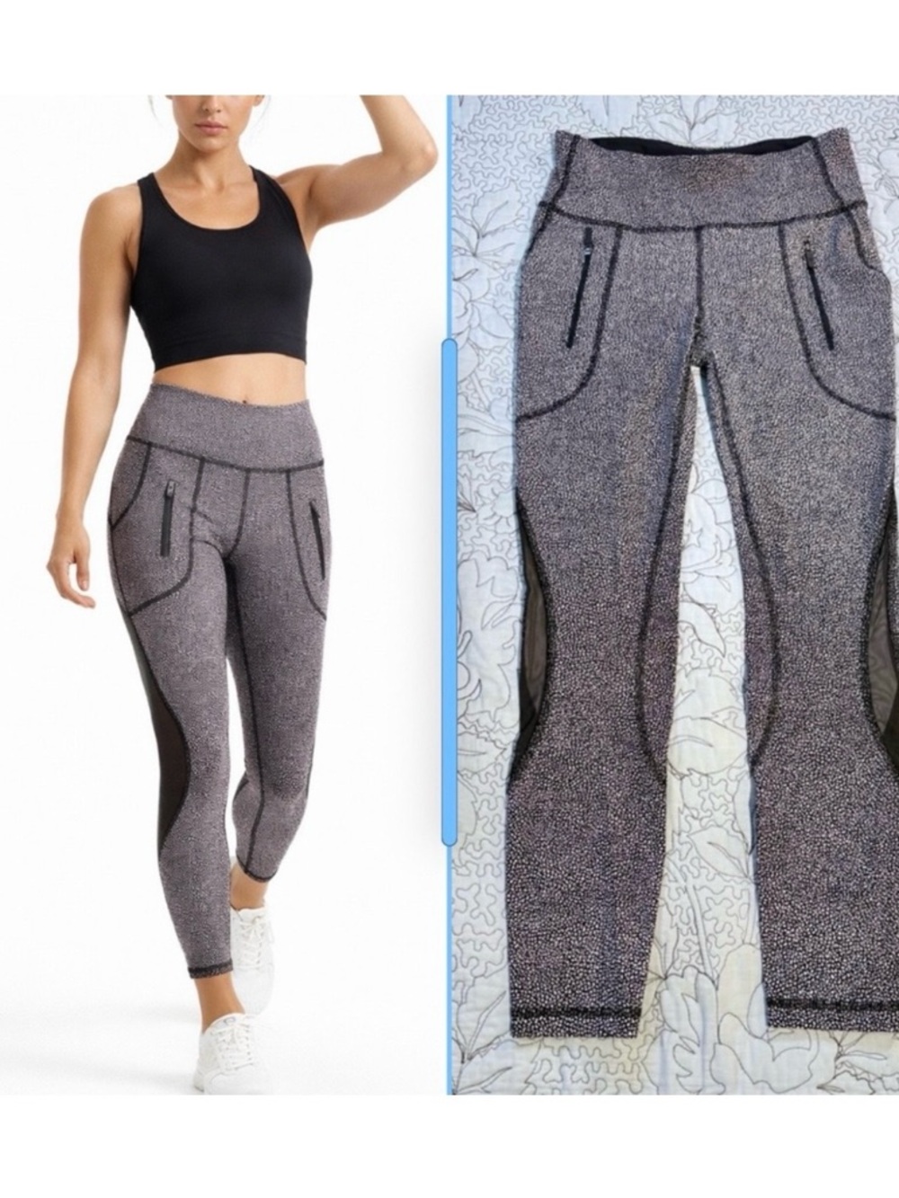 Lululemon Invigorate 7/8 Tight Chakra Print Alpine White Black Sz 4🧡